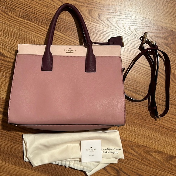 kate spade Handbags - LARGE Kate Spade Purple Combo Satchel